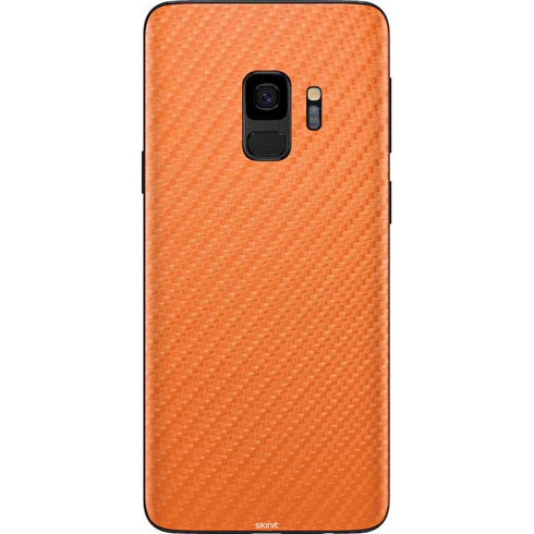 Orange Carbon Fiber Specialty Material Galaxy S9 Skin